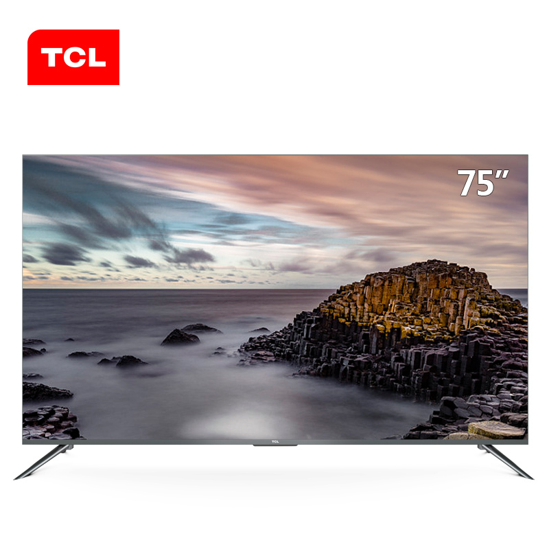 TCL 75V2 75英寸4K全面屏超薄高清人工智能网络平板液晶大电视机