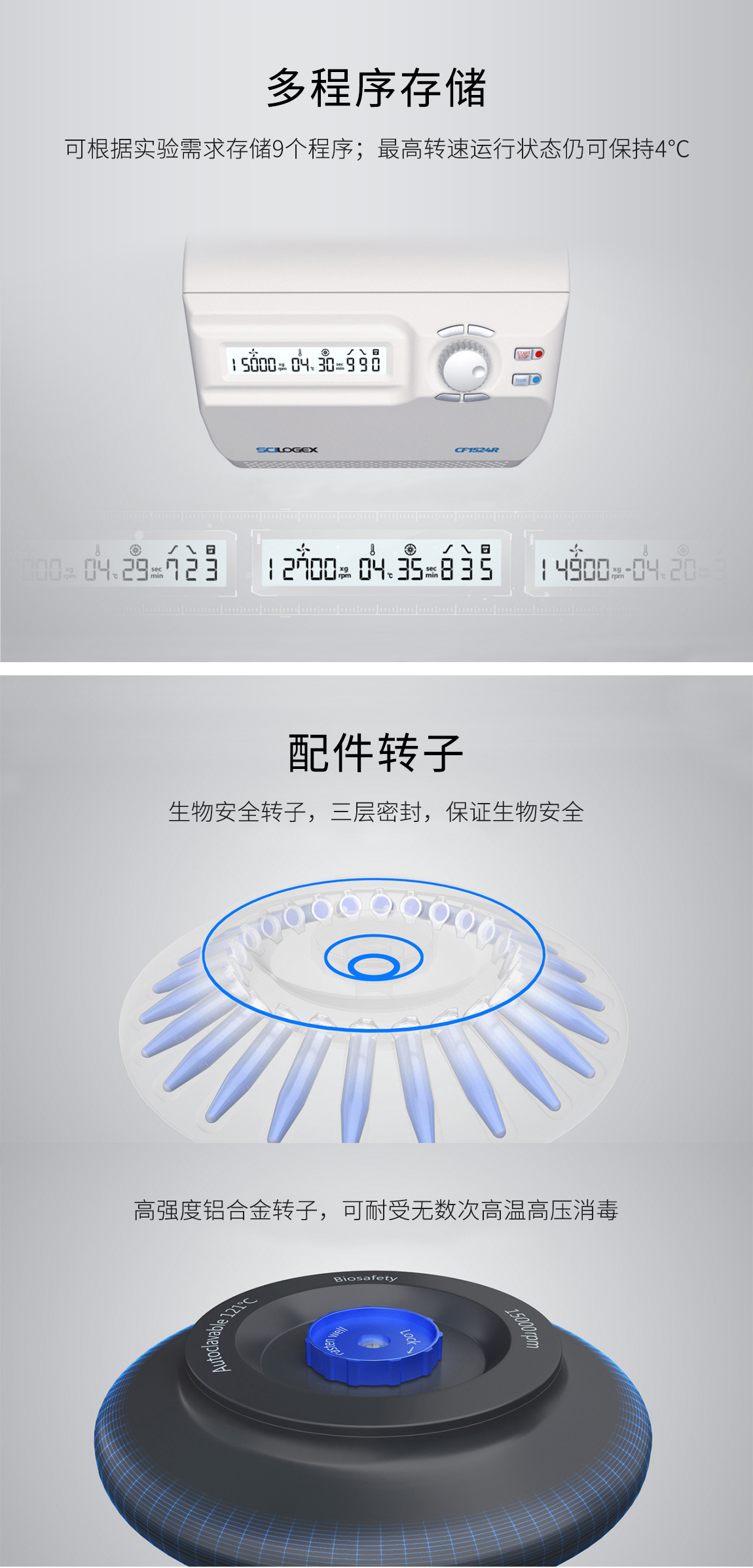 SCILOGEX CF1524R 台式高速微量冷冻离心机套装（含AS24-2转子）